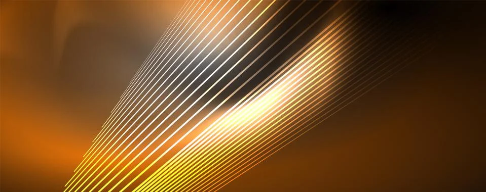 Color light with lines, outer space background, bright rays Illustrazione stock