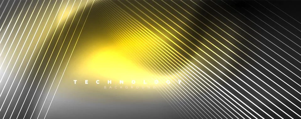 Color light with lines, outer space background, bright rays Stock Illustration