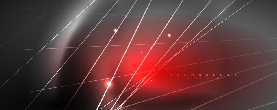 Color light with lines, outer space background, bright rays Stock Illustration