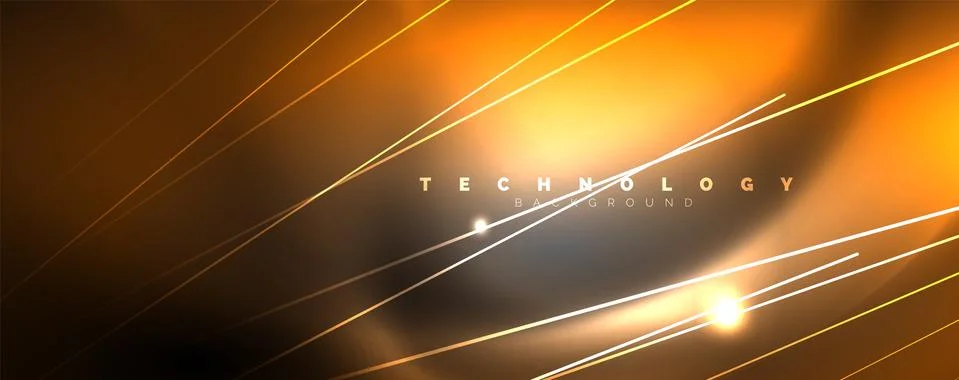 Color light with lines, outer space background, bright rays Stock Illustration