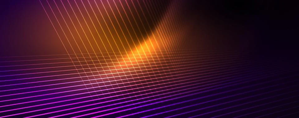 Color light with lines, outer space background, bright rays Stock Illustration