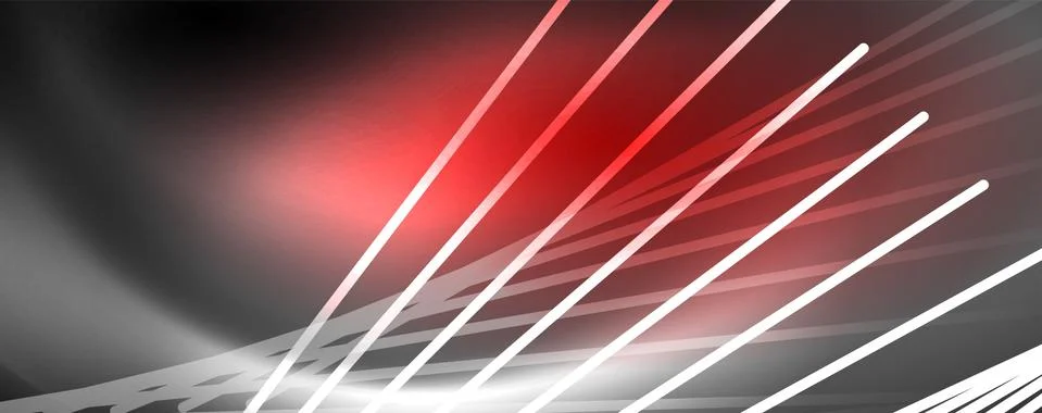 Color light with lines, outer space background, bright rays Stock Illustration