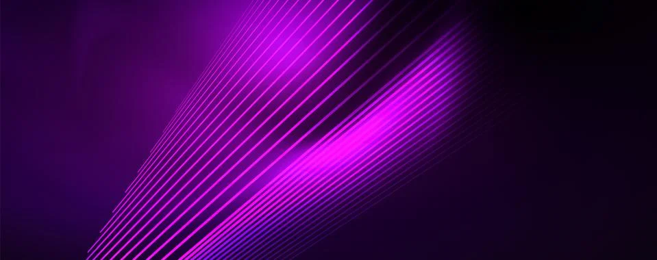 Color light with lines, outer space background, bright rays Stock Illustration