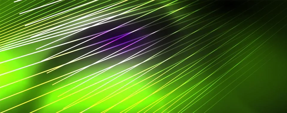 Color light with lines, outer space background, bright rays Stock Illustration