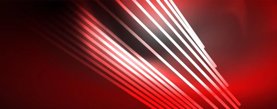 Color light with lines, outer space background, bright rays Stock Illustration