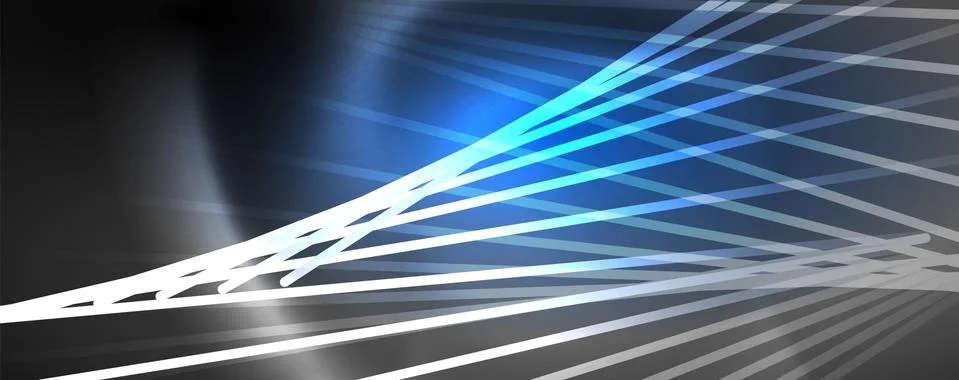 Color light with lines, outer space background, bright rays Illustrazione stock