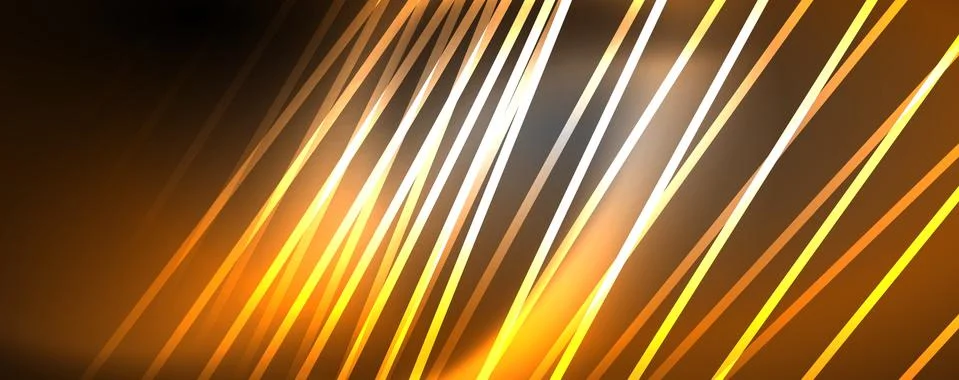 Color light with lines, outer space background, bright rays Illustrazione stock