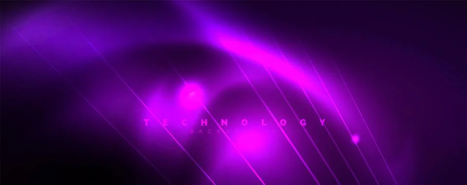Color light with lines, outer space background, bright rays Stock Illustration