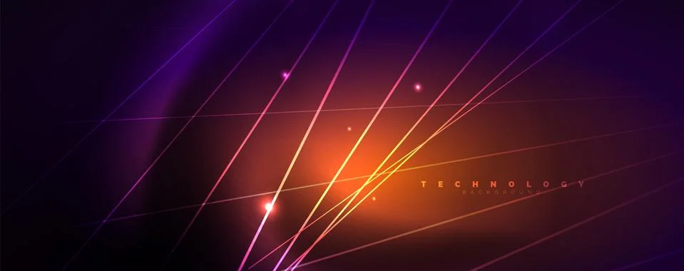 Color light with lines, outer space background, bright rays イラスト素材