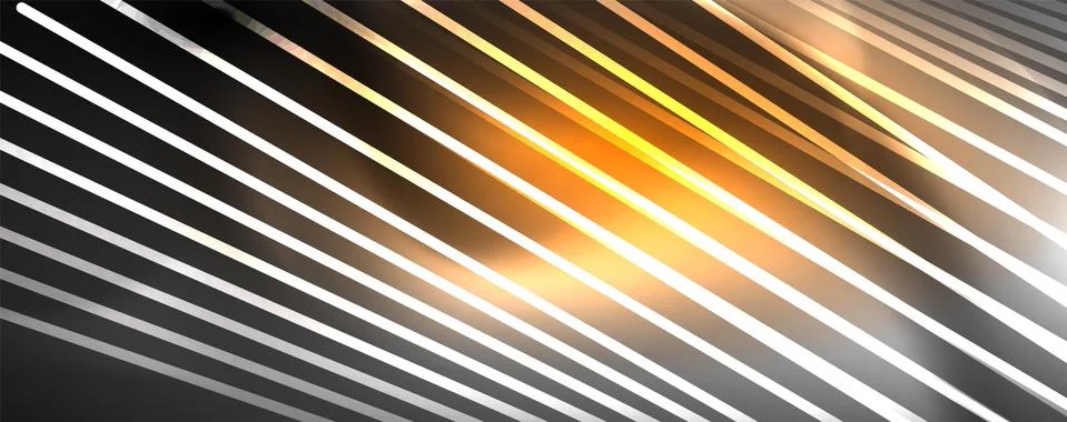 Color light with lines, outer space background, bright rays Stock Illustration