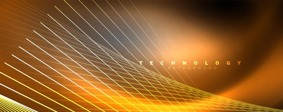 Color light with lines, outer space background, bright rays Illustrazione stock