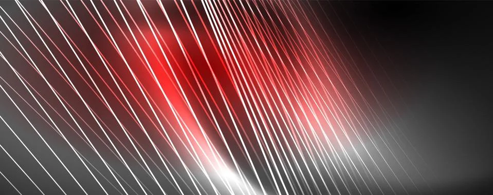 Color light with lines, outer space background, bright rays Stock Illustration