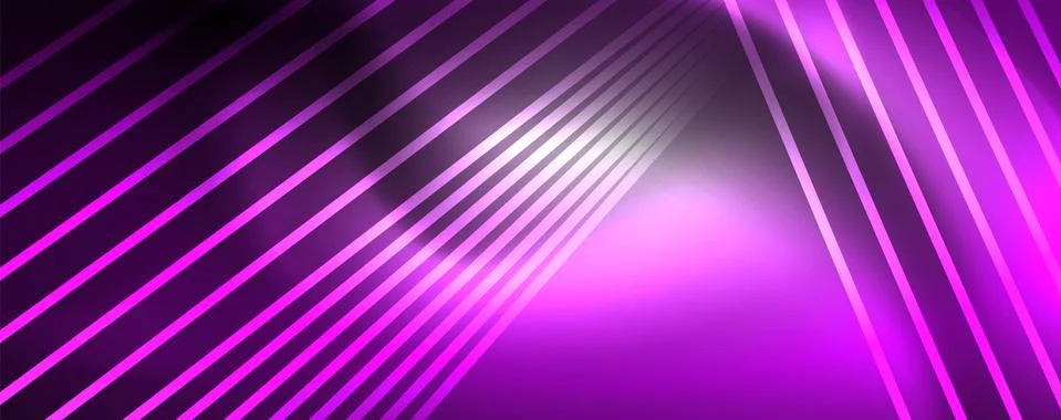 Color light with lines, outer space background, bright rays Stockillustratie