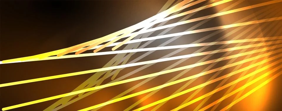 Color light with lines, outer space background, bright rays Stock Illustration