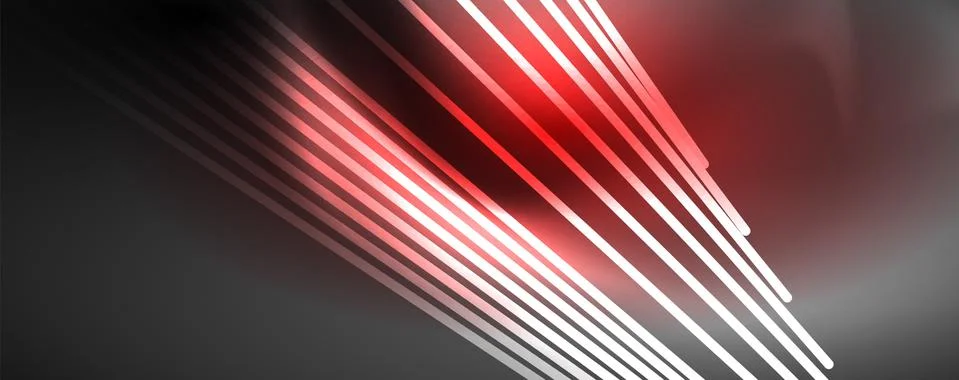 Color light with lines, outer space background, bright rays Stock Illustration