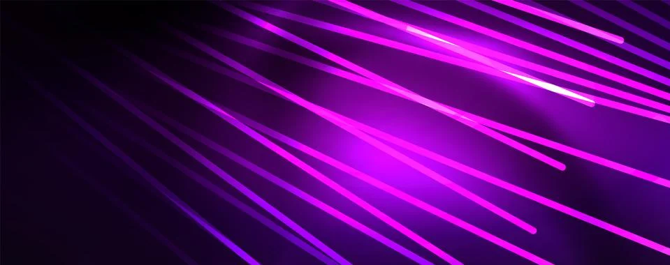 Color light with lines, outer space background, bright rays Stock Illustration