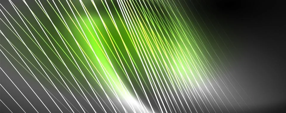 Color light with lines, outer space background, bright rays Stock Illustration