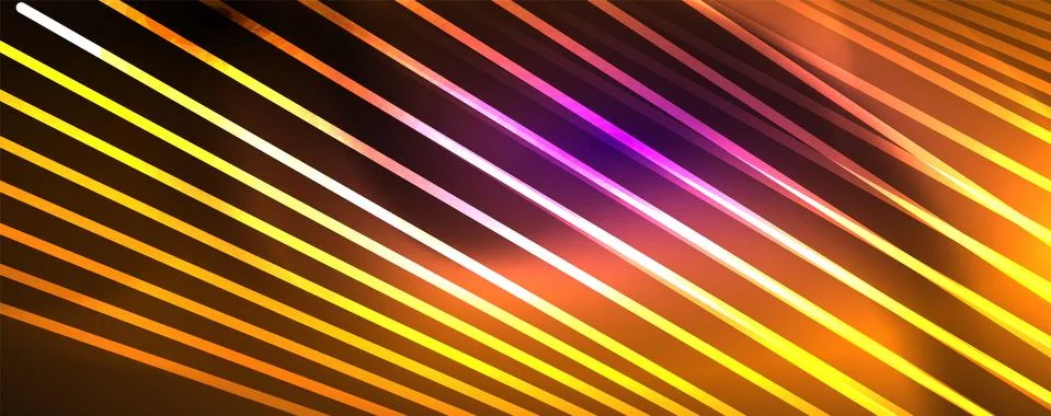 Color light with lines, outer space background, bright rays イラスト素材