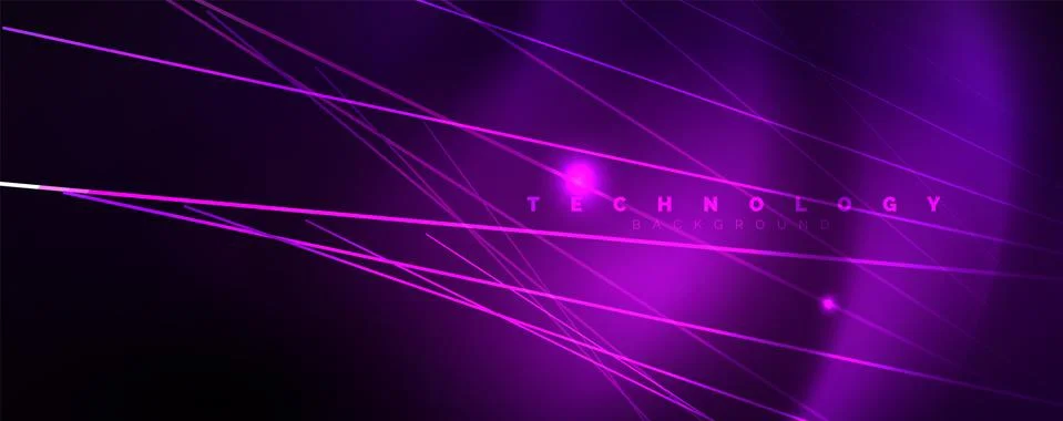 Color light with lines, outer space background, bright rays Stock Illustration