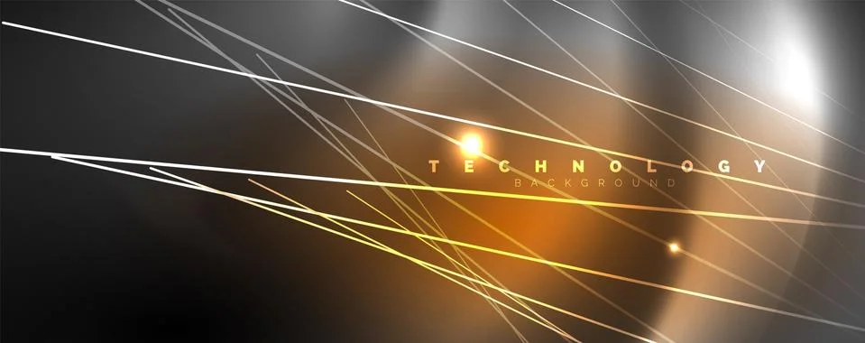 Color light with lines, outer space background, bright rays Stock Illustration