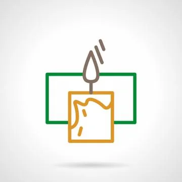 Color line candle vector icon Stock Illustration