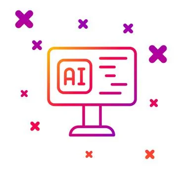 Color line Software, web developer programming code icon isolated on white 스톡 일러스트