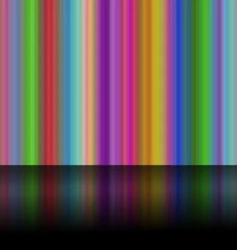 Color lines background with reflection Stock Illustration