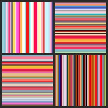 Color lines background set Stock Illustration