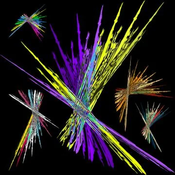 Color lines on a black background Illustrazione stock