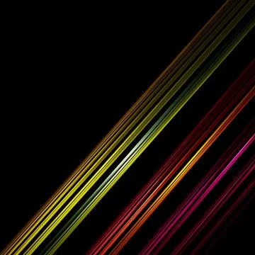 Color lines on black Stock Illustration