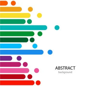 Color lines with bright dots. Stock Illustration