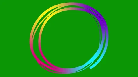 Color lines circular frame 6 green 스톡 동영상 333552487