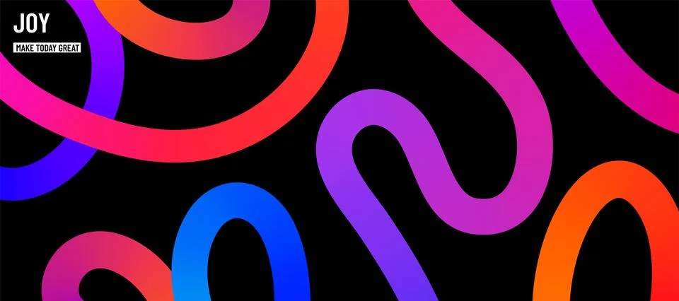 Color lines vector banner background. Abstract design with colorful liquid .. Stock Illustration