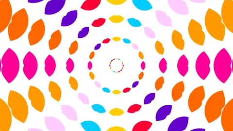 Color lips circle white Stock Footage 256453376