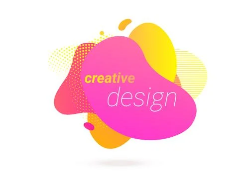 Color liquid gradient, abstract fluid color splash shape design. Vector trend Illustrazione stock