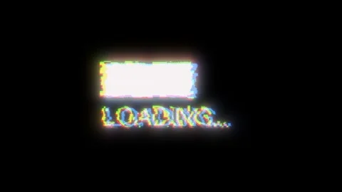 Color loading glitch no signal on black intro able to loop seamless Stock Footage 250960168