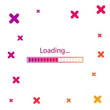 Color Loading icon isolated on white background. Progress bar icon. Gradient Illustrazione stock
