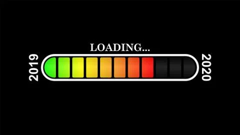 Color loading scale of the new 2020. Stock Illustration