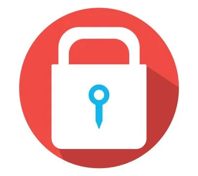 Color lock icon vector Stock Illustration