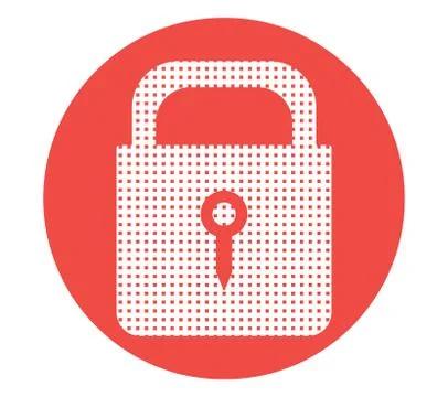 Color lock icon with vector Stock Illustration