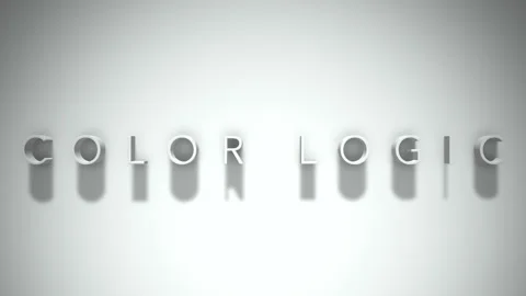 Color logic 3D title animation with shadows on a white background Vidéo 297672404