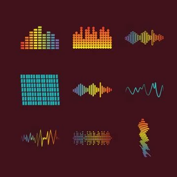 Color logo equalizer Stock Illustration