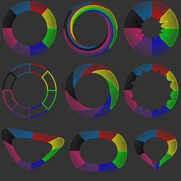 Color logo set. Vector イラスト素材