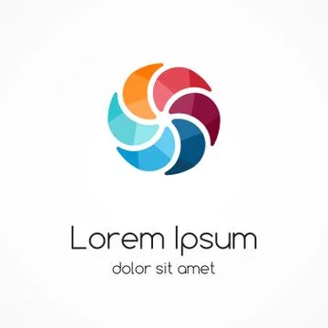 Color logo template. Design element, sign, symbol. イラスト素材