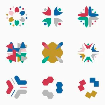 Color logos Stock Illustration