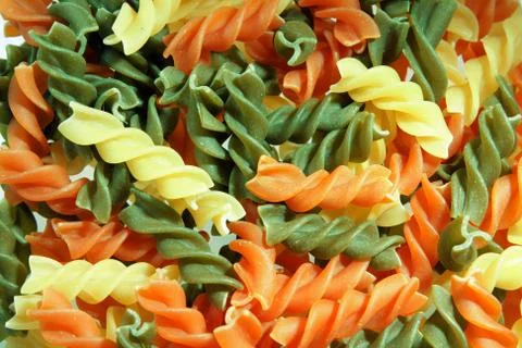 Color macaroni Stock Photos