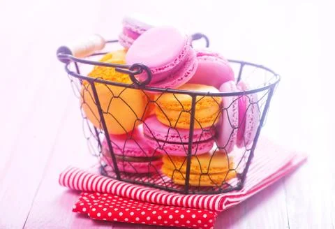 Color macaroons Stock Photos