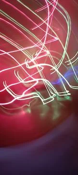 Color magic line. abstract pattern. night party or shutter bulb motion effect Stock Photos