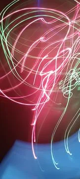 Color magic line. abstract pattern. night party or shutter bulb motion effect Stock Photos