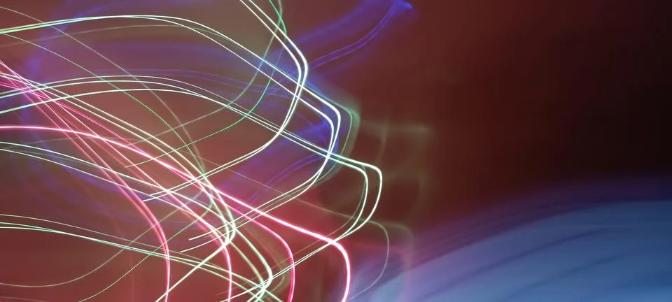 Color magic line. abstract pattern. night party or shutter bulb motion effect Stock Photos